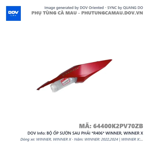 BỘ ỐP SƯỜN SAU PHẢI *R406* WINNER, WINNER X — 64400K2PV70ZB
