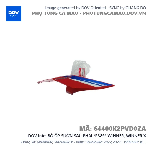 BỘ ỐP SƯỜN SAU PHẢI *R389* WINNER, WINNER X — 64400K2PVD0ZA