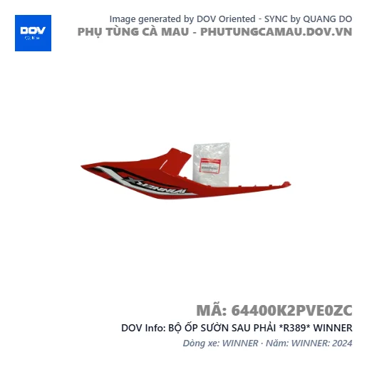 BỘ ỐP SƯỜN SAU PHẢI *R389* WINNER — 64400K2PVE0ZC