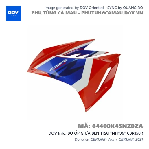 BỘ ỐP GIỮA BÊN TRÁI *NH196* CBR150R — 64400K45NZ0ZA