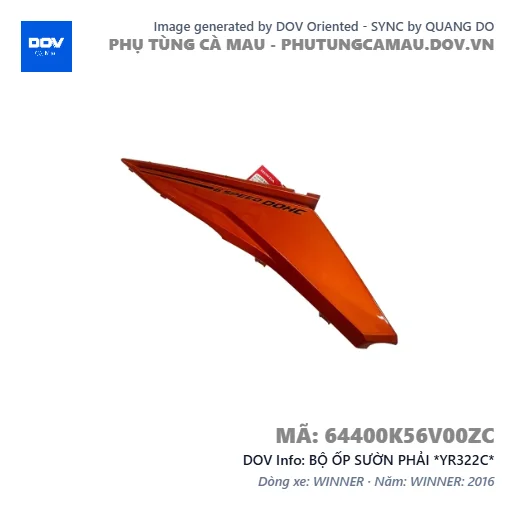 BỘ ỐP SƯỜN PHẢI *YR322C*  — 64400K56V00ZC