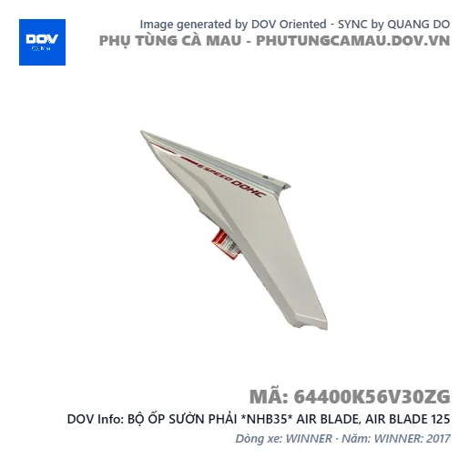 BỘ ỐP SƯỜN PHẢI *NHB35* AIR BLADE, AIR BLADE 125 — 64400K56V30ZG