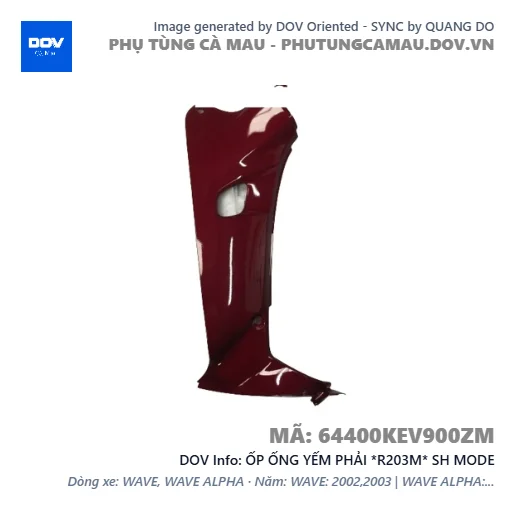 ỐP ỐNG YẾM PHẢI *R203M* SH MODE — 64400KEV900ZM