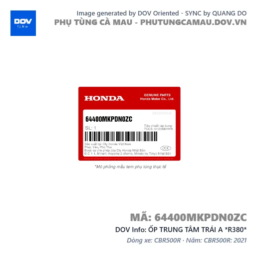 ỐP TRUNG TÂM TRÁI A *R380*  — 64400MKPDN0ZC