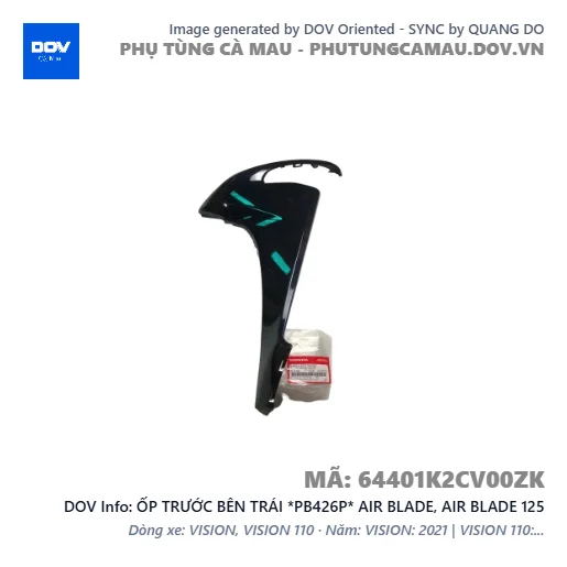 ỐP TRƯỚC BÊN TRÁI *PB426P* AIR BLADE, AIR BLADE 125 — 64401K2CV00ZK