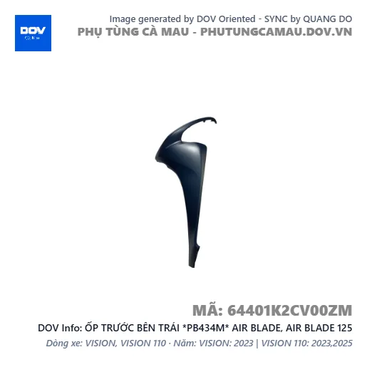 ỐP TRƯỚC BÊN TRÁI *PB434M* AIR BLADE, AIR BLADE 125 — 64401K2CV00ZM