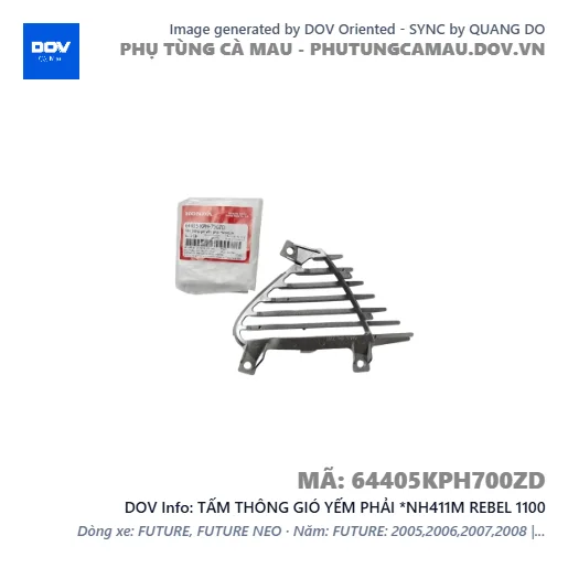 TẤM THÔNG GIÓ YẾM PHẢI *NH411M REBEL 1100 — 64405KPH700ZD