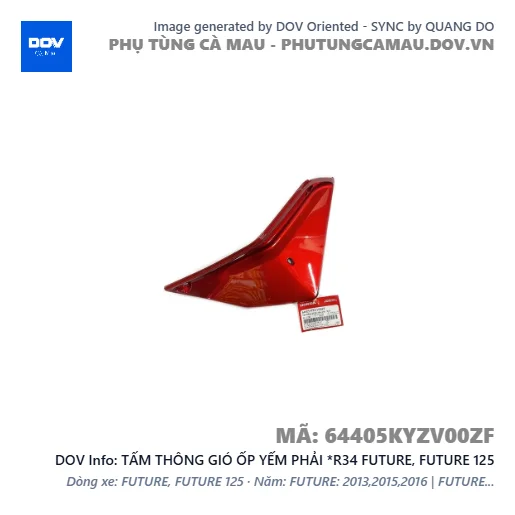 TẤM THÔNG GIÓ ỐP YẾM PHẢI *R34 FUTURE, FUTURE 125 — 64405KYZV00ZF