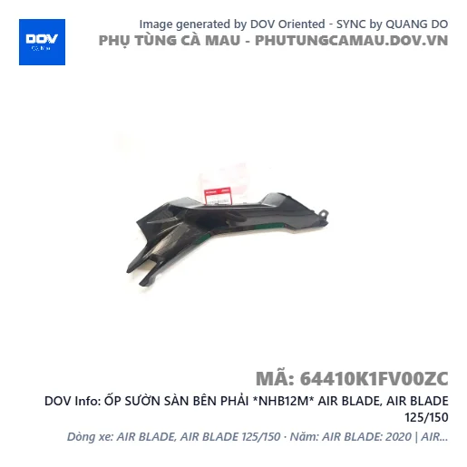 ỐP SƯỜN SÀN BÊN PHẢI *NHB12M* AIR BLADE, AIR BLADE 125/150 — 64410K1FV00ZC