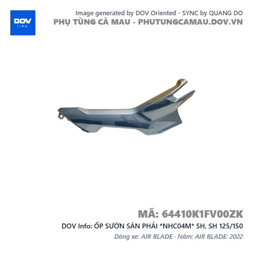 ỐP SƯỜN SÀN PHẢI *NHC04M* SH, SH 125/150 — 64410K1FV00ZK