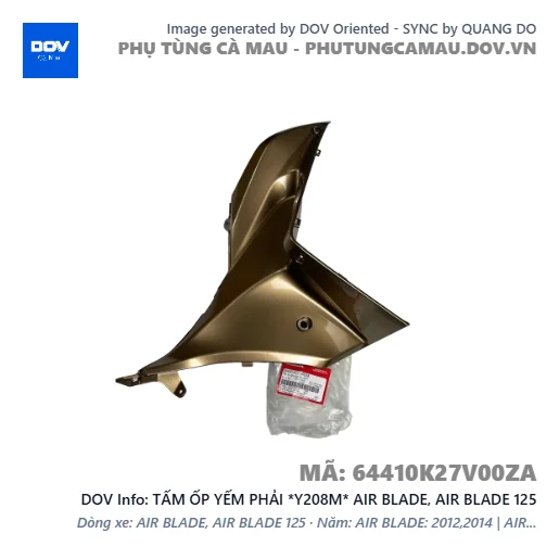 TẤM ỐP YẾM PHẢI *Y208M* AIR BLADE, AIR BLADE 125 — 64410K27V00ZA