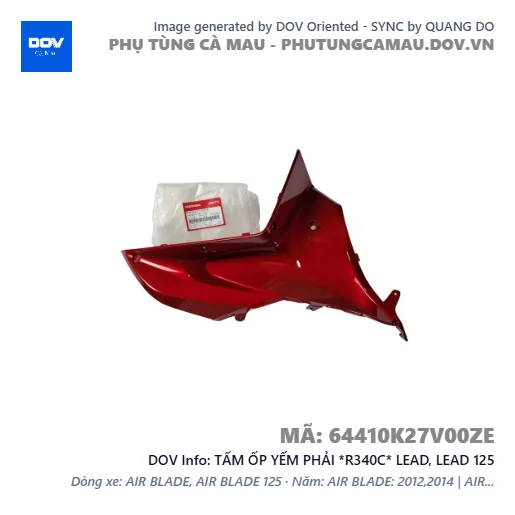 TẤM ỐP YẾM PHẢI *R340C* LEAD, LEAD 125 — 64410K27V00ZE