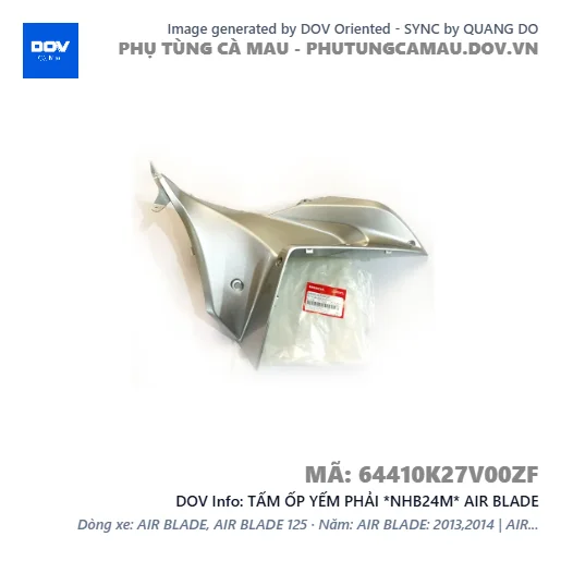 TẤM ỐP YẾM PHẢI *NHB24M* AIR BLADE — 64410K27V00ZF