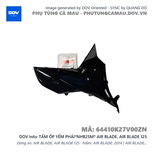 TẤM ỐP YẾM PHẢI*NHB25M* AIR BLADE, AIR BLADE 125 — 64410K27V00ZN