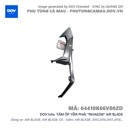TẤM ỐP YẾM PHẢI *NHA62M* AIR BLADE — 64410K66V00ZD
