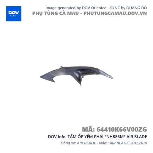 TẤM ỐP YẾM PHẢI *NHB86M* AIR BLADE — 64410K66V00ZG