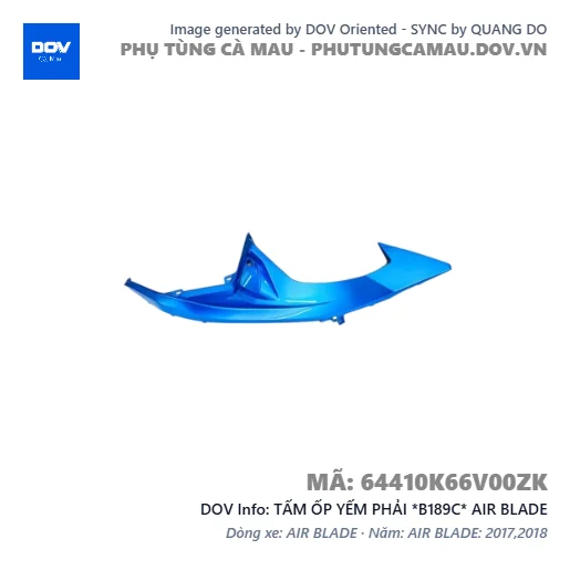 TẤM ỐP YẾM PHẢI *B189C* AIR BLADE — 64410K66V00ZK