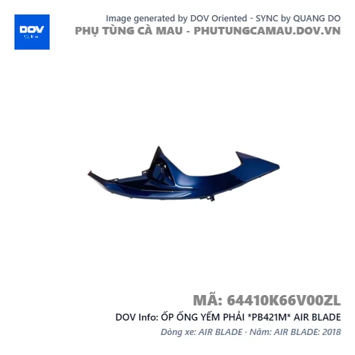 ỐP ỐNG YẾM PHẢI *PB421M* AIR BLADE — 64410K66V00ZL