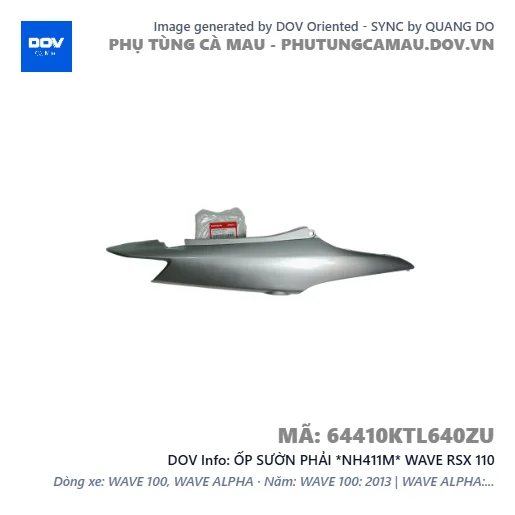 ỐP SƯỜN PHẢI *NH411M* WAVE RSX 110 — 64410KTL640ZU