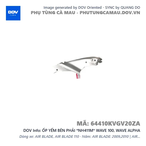 ỐP YẾM BÊN PHẢI *NH411M* WAVE 100, WAVE ALPHA — 64410KVGV20ZA