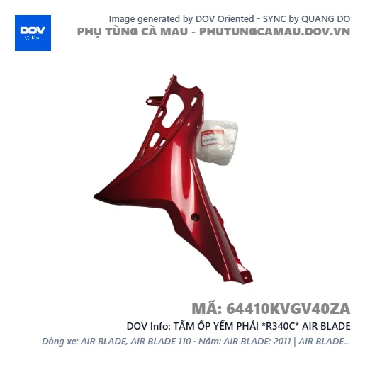 TẤM ỐP YẾM PHẢI *R340C* AIR BLADE — 64410KVGV40ZA