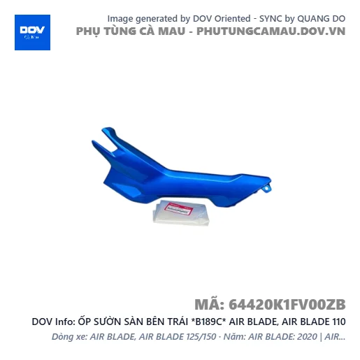 ỐP SƯỜN SÀN BÊN TRÁI *B189C* AIR BLADE, AIR BLADE 110 — 64420K1FV00ZB