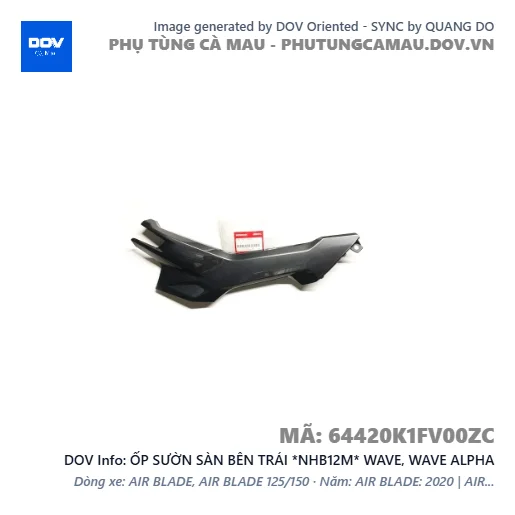 ỐP SƯỜN SÀN BÊN TRÁI *NHB12M* WAVE, WAVE ALPHA — 64420K1FV00ZC