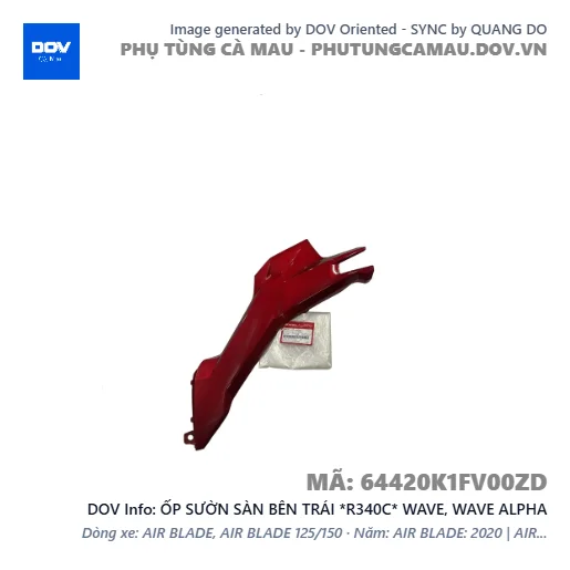 ỐP SƯỜN SÀN BÊN TRÁI *R340C* WAVE, WAVE ALPHA — 64420K1FV00ZD