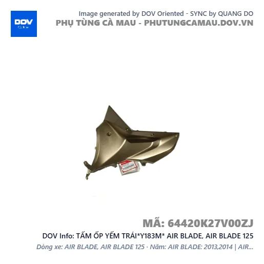 TẤM ỐP YẾM TRÁI*Y183M* AIR BLADE, AIR BLADE 125 — 64420K27V00ZJ