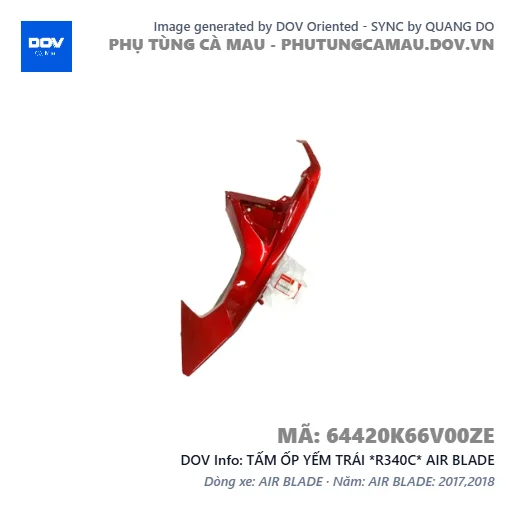 TẤM ỐP YẾM TRÁI *R340C* AIR BLADE — 64420K66V00ZE
