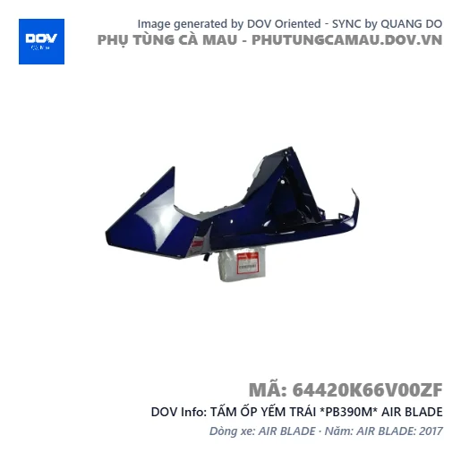TẤM ỐP YẾM TRÁI *PB390M* AIR BLADE — 64420K66V00ZF