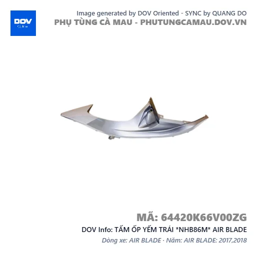 TẤM ỐP YẾM TRÁI *NHB86M* AIR BLADE — 64420K66V00ZG