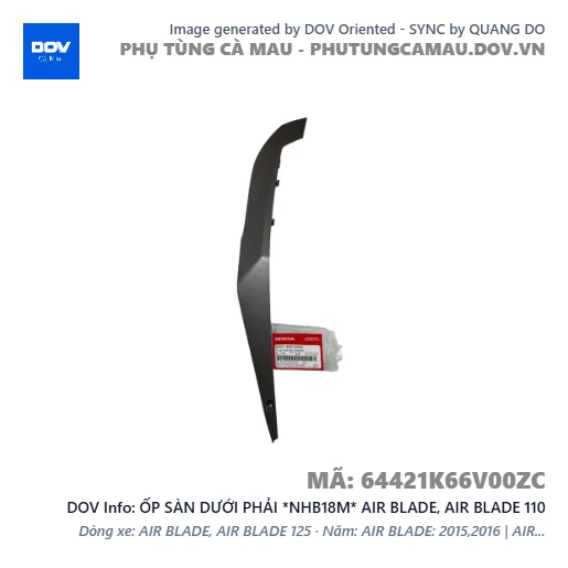ỐP SÀN DƯỚI PHẢI *NHB18M* AIR BLADE, AIR BLADE 110 — 64421K66V00ZC