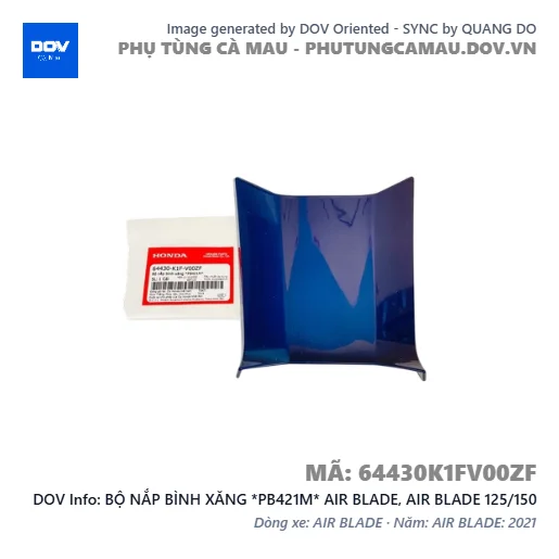 BỘ NẮP BÌNH XĂNG *PB421M* AIR BLADE, AIR BLADE 125/150 — 64430K1FV00ZF