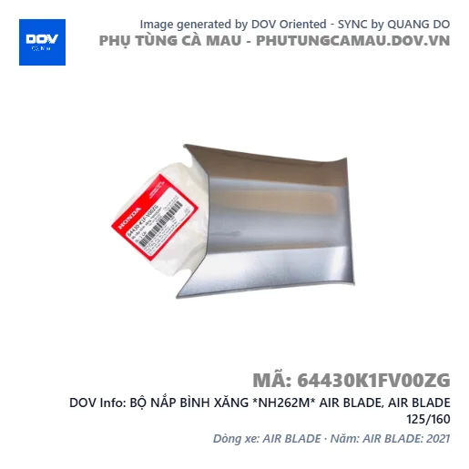 BỘ NẮP BÌNH XĂNG *NH262M* AIR BLADE, AIR BLADE 125/160 — 64430K1FV00ZG