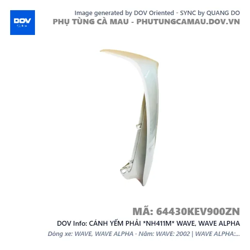 CÁNH YẾM PHẢI *NH411M* WAVE, WAVE ALPHA — 64430KEV900ZN