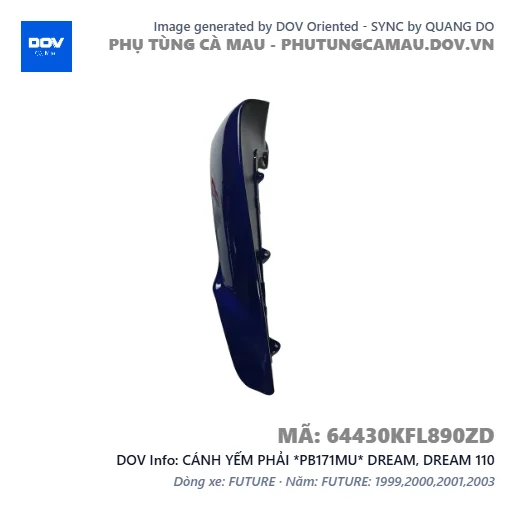 CÁNH YẾM PHẢI *PB171MU* DREAM, DREAM 110 — 64430KFL890ZD