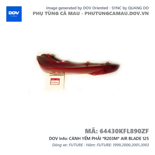 CÁNH YẾM PHẢI *R203M* AIR BLADE 125 — 64430KFL890ZF