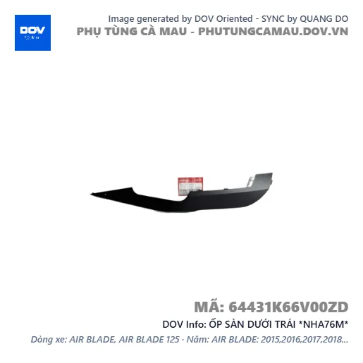 ỐP SÀN DƯỚI TRÁI *NHA76M*  — 64431K66V00ZD