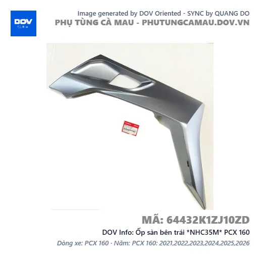 Ốp sàn bên trái *NHC35M* PCX 160 — 64432K1ZJ10ZD