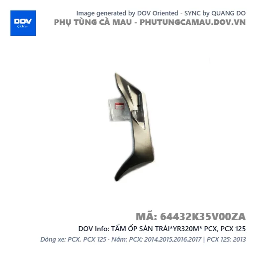 TẤM ỐP SÀN TRÁI*YR320M* PCX, PCX 125 — 64432K35V00ZA