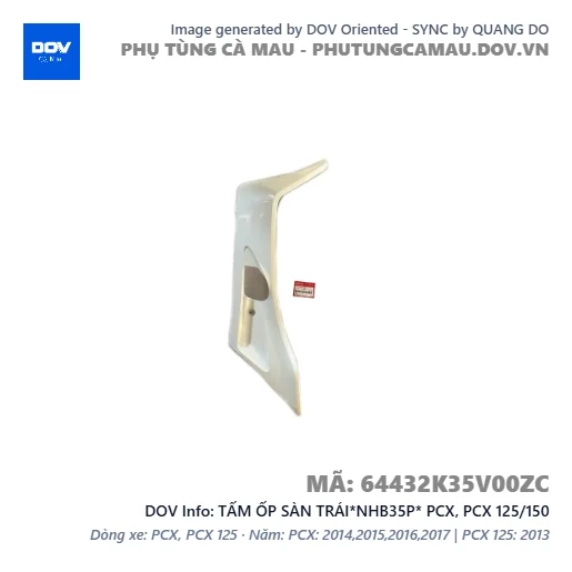TẤM ỐP SÀN TRÁI*NHB35P* PCX, PCX 125/150 — 64432K35V00ZC