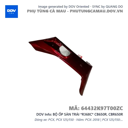 BỘ ỐP SÀN TRÁI *R368C* CB650R, CBR650R — 64432K97T00ZC