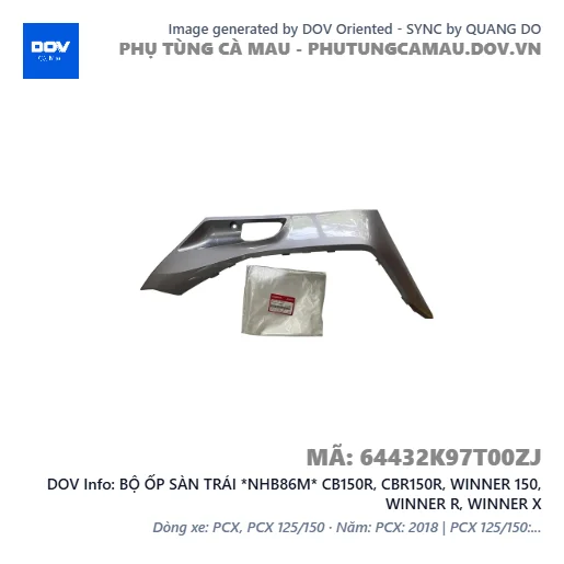 BỘ ỐP SÀN TRÁI *NHB86M* CB150R, CBR150R, WINNER 150, WINNER R, WINNER X — 64432K97T00ZJ