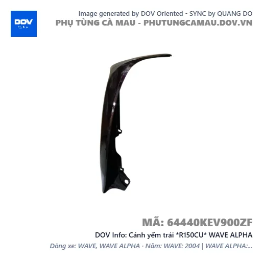 Cánh yếm trái *R150CU* WAVE ALPHA — 64440KEV900ZF