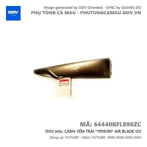 CÁNH YẾM TRÁI *YR183M* AIR BLADE 125 — 64440KFL890ZC