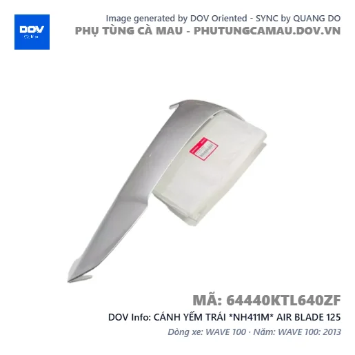 CÁNH YẾM TRÁI *NH411M* AIR BLADE 125 — 64440KTL640ZF