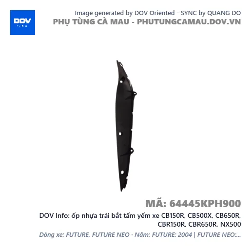 ốp nhựa trái bắt tấm yếm xe CB150R, CB500X, CB650R, CBR150R, CBR650R, NX500 — 64445KPH900