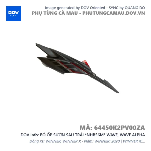 BỘ ỐP SƯỜN SAU TRÁI *NHB56M* WAVE, WAVE ALPHA — 64450K2PV00ZA