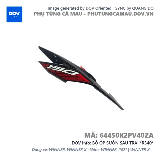 BỘ ỐP SƯỜN SAU TRÁI *R340* — 64450K2PV40ZA